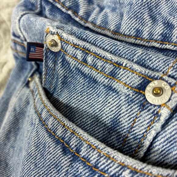 Vintage Ralph Lauren Jorts Mens 31 x 11 Banner Short Cotton Denim 90s Y2K Skater - Picture 5 of 10